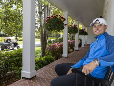 Ludvig Åberg känner sig i bästa trim och är förväntansfull inför fyr dagars spel i US Masters. Foto: Christer Höglund