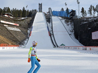 Hoppbacken är ständigt i blickfånget vid ett besök i Falun