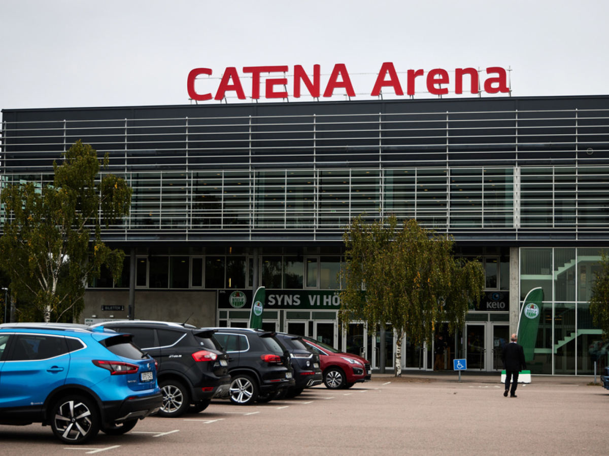 Rögle redovisade enhistorisk beläggningsgrad på 99,7 procent åskådare i Catena Arena. Foto: TT