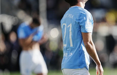Nej, inte igen, inte mera, utbrister MFf-spelaren Foto: Björn Larsson Rosvall / TT