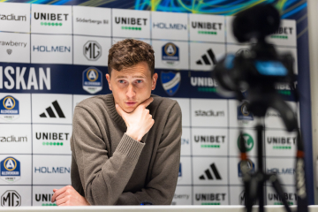 Norrköpings tränare Martin Falk kan se en morgondag för sitt IFK Norrköping. Vvia en uppgörelse med klubbens bank, SEB, har nu klubben en likviditet om 30 miljoner kr. Foto: Caisa Rasmussen