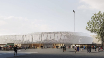 Nya Malmö stadion nlir r en åg skapelse och öppnar för Arenaidrott sv dimensioner.