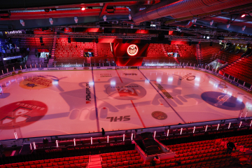Coop Norrbotten arena förvandlas till maasdotontbygge med plats för 7 000 åskådare. Foto: Pär Bäckström / TT
